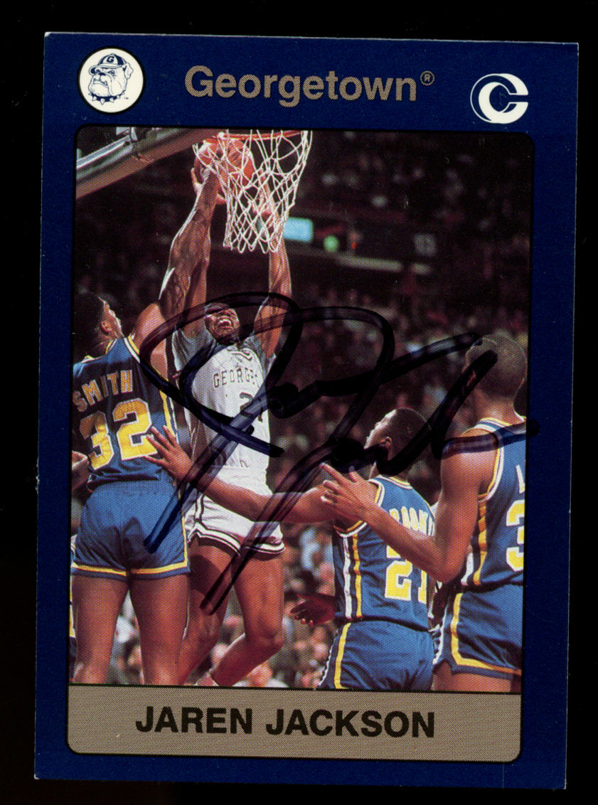 Jaren Jackson #81 signed autograph 1991 Georgetown Collegiate Collection Card