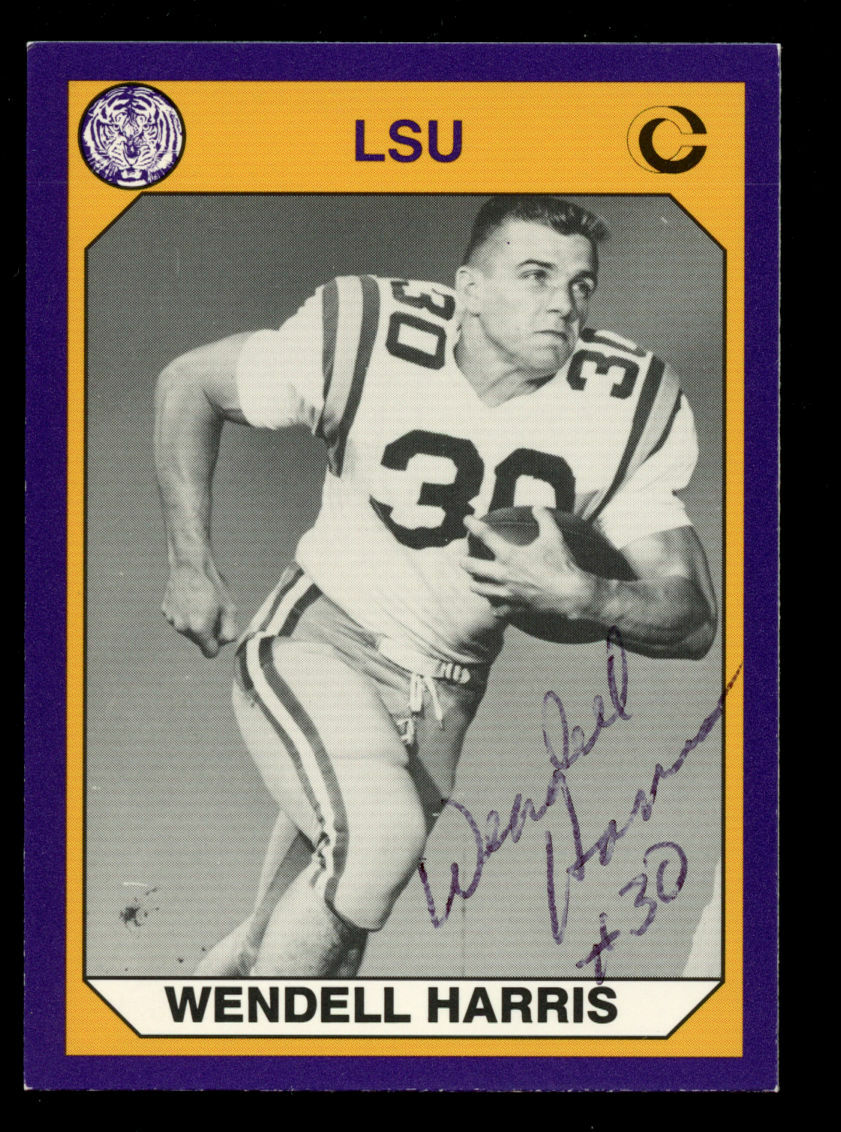 Wendell Harris #84 signed autograph auto 1990 LSU Collegiate Collection Card