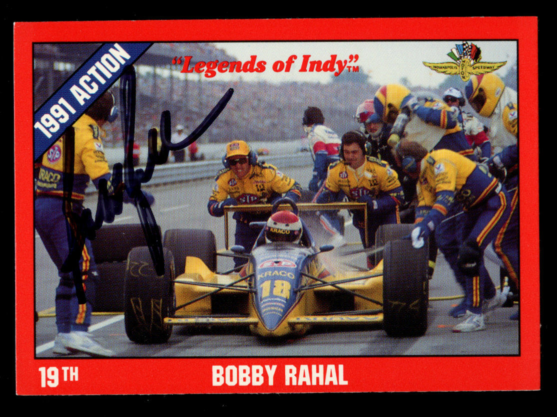 Bobby Rahal #20 signed autograph auto 1992 Legend of Indy Trading Card