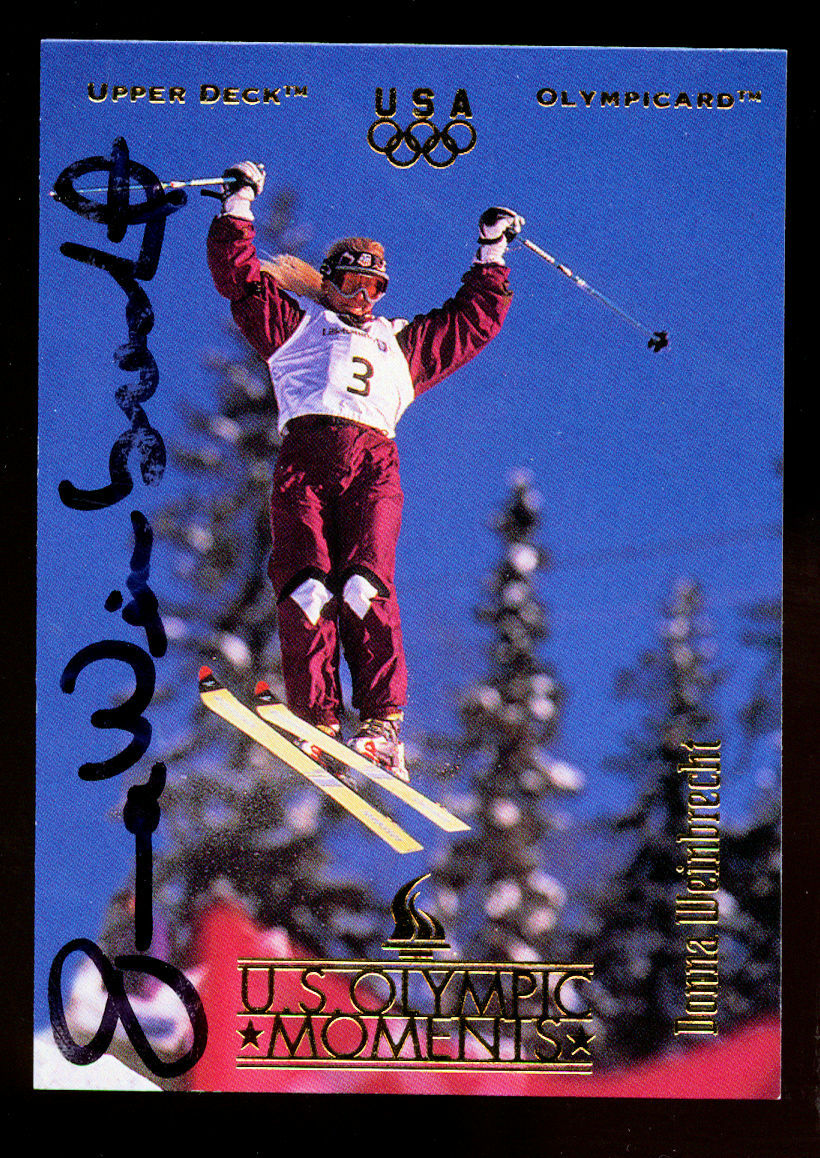 Donna Weinbrecht #88 signed autograph auto 1996 Upper Deck Olympic Trading Card