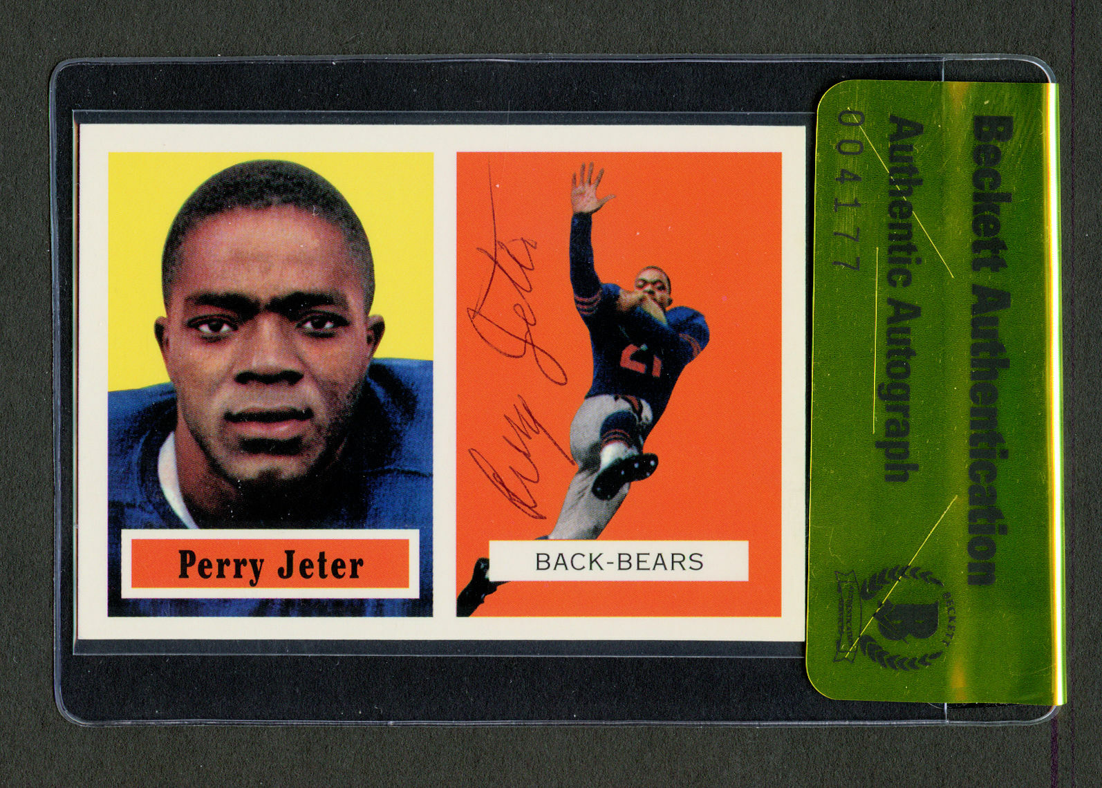 Perry Jeter #19 signed autograph Topps Archives The Ultimate 1957 Series BAS