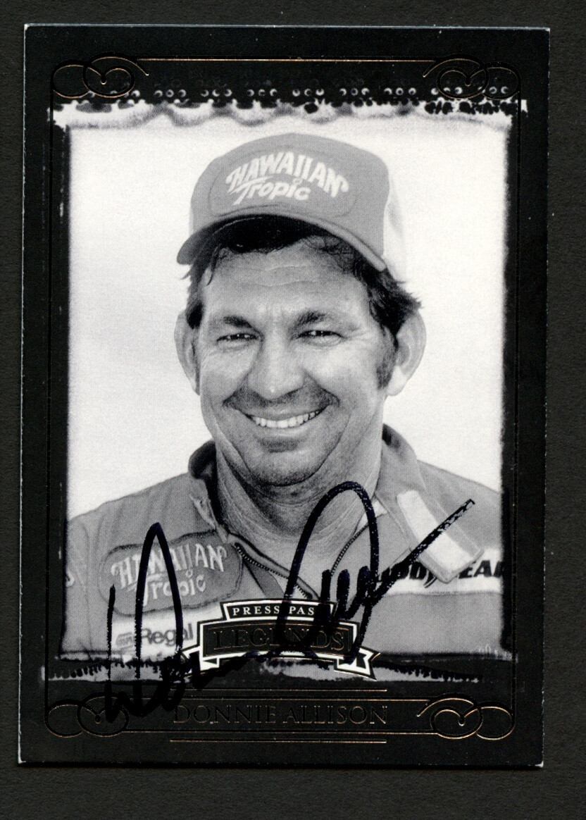 Donnie Allison #2 signed autograph  2008 Press Pass Legends NASCAR Trading Card