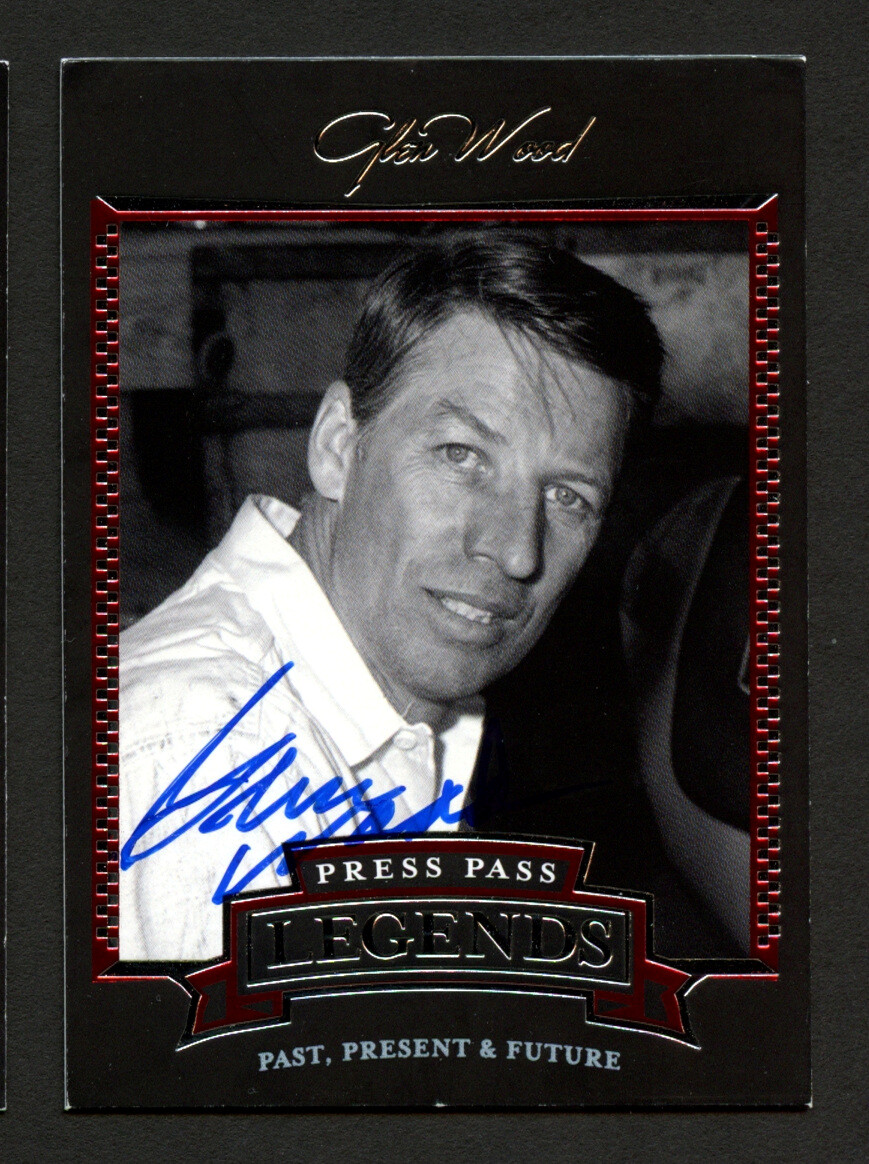 Glen Wood #5 signed autograph 2005 Press Pass Legends NASCAR Trading Card