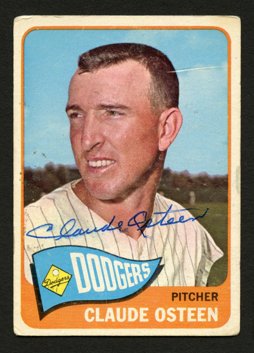 Claude Osteen #570 signed autograph auto 1965 Topps Baseball Trading Card