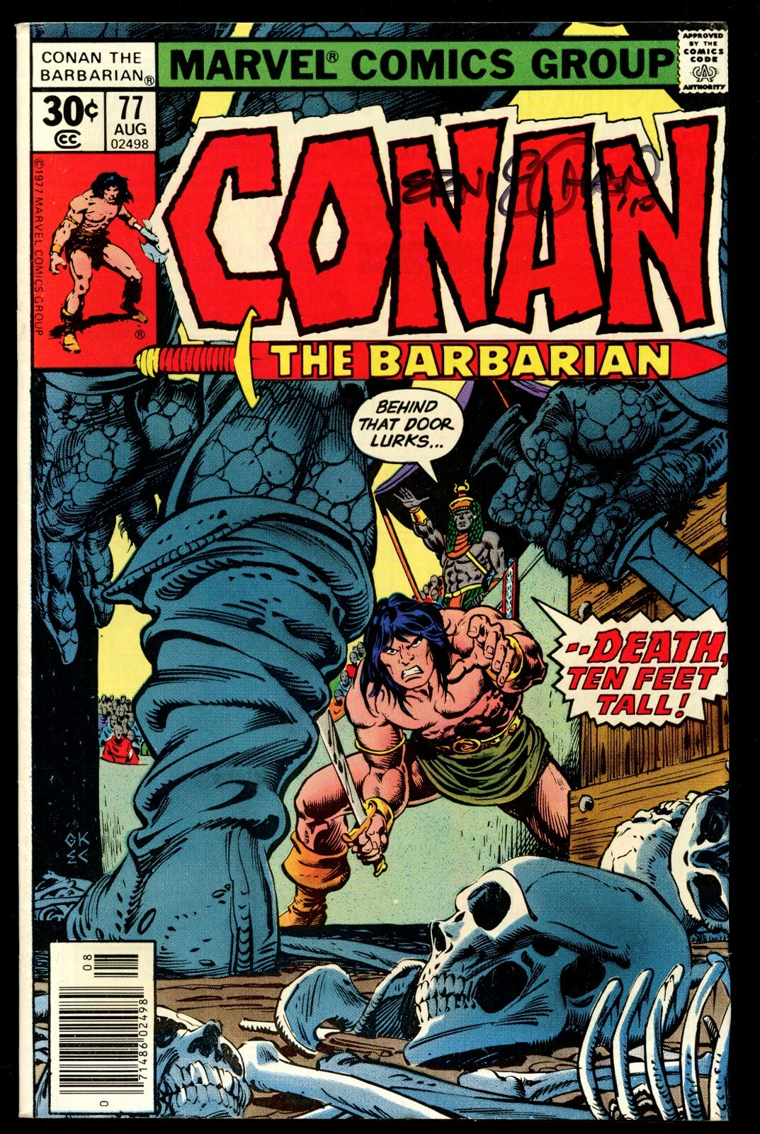 Ernie Chan d2012 signed auto 1977 Conan The Barbarian Comic Book BAS Authentic