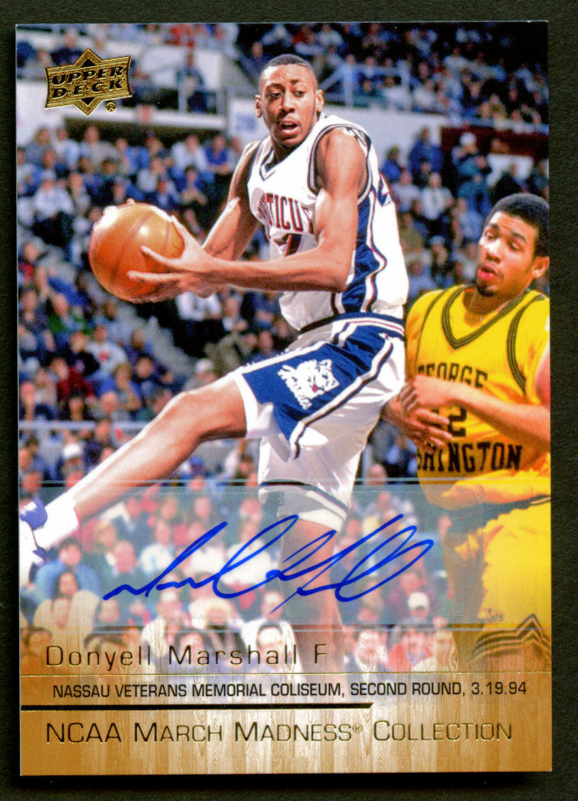 Donyell Marshall MA-1 signed autograph auto 2014-15 UD NCAA March Madness Card