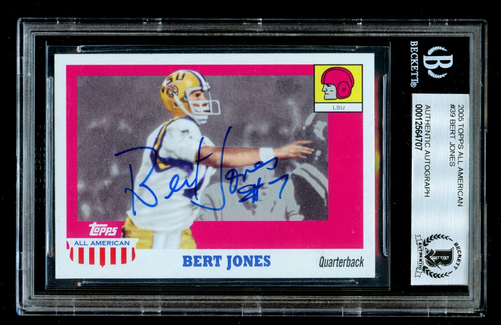 Bert Jones #39 signed autograph auto 2005 Topps All American Football Card BAS
