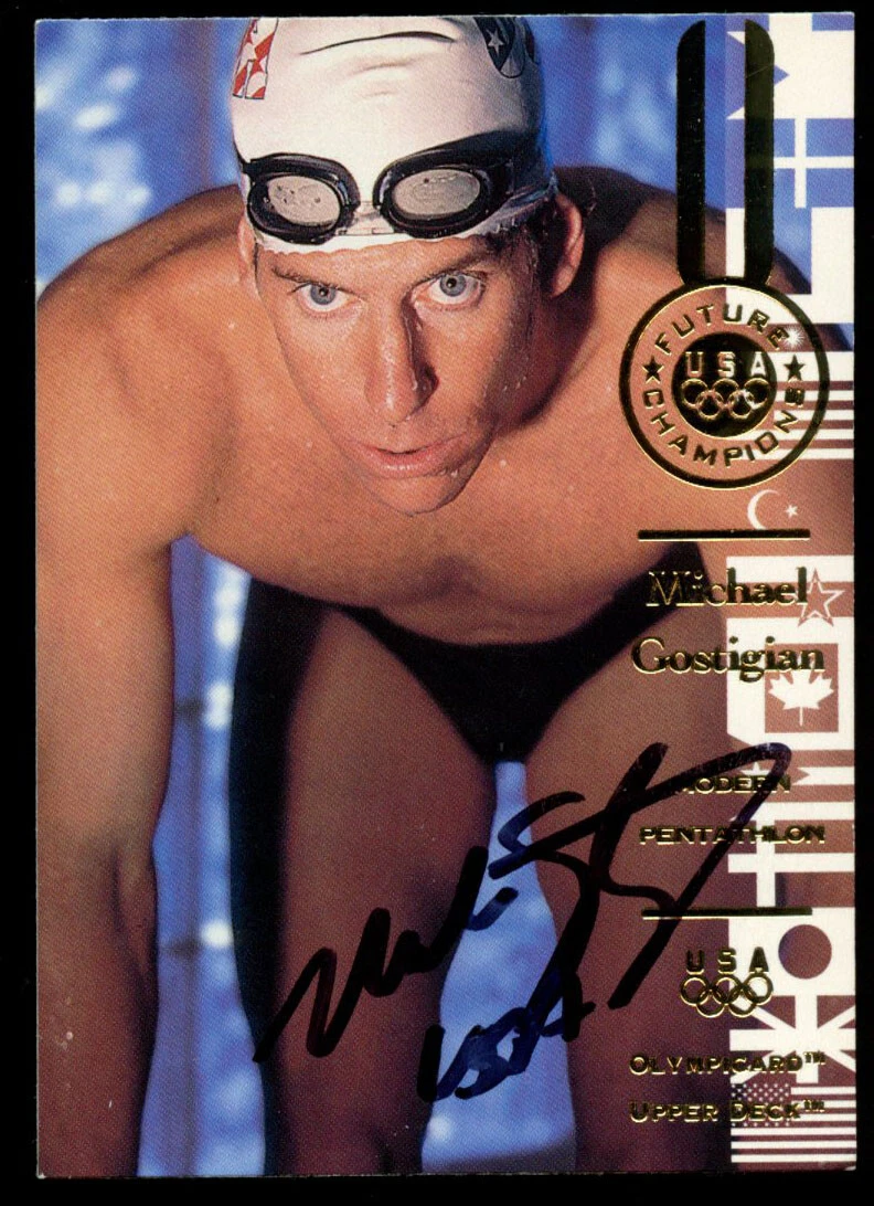 Michael Gostigian #97 signed autograph auto 1996 Upper Deck Olympic Trading Card