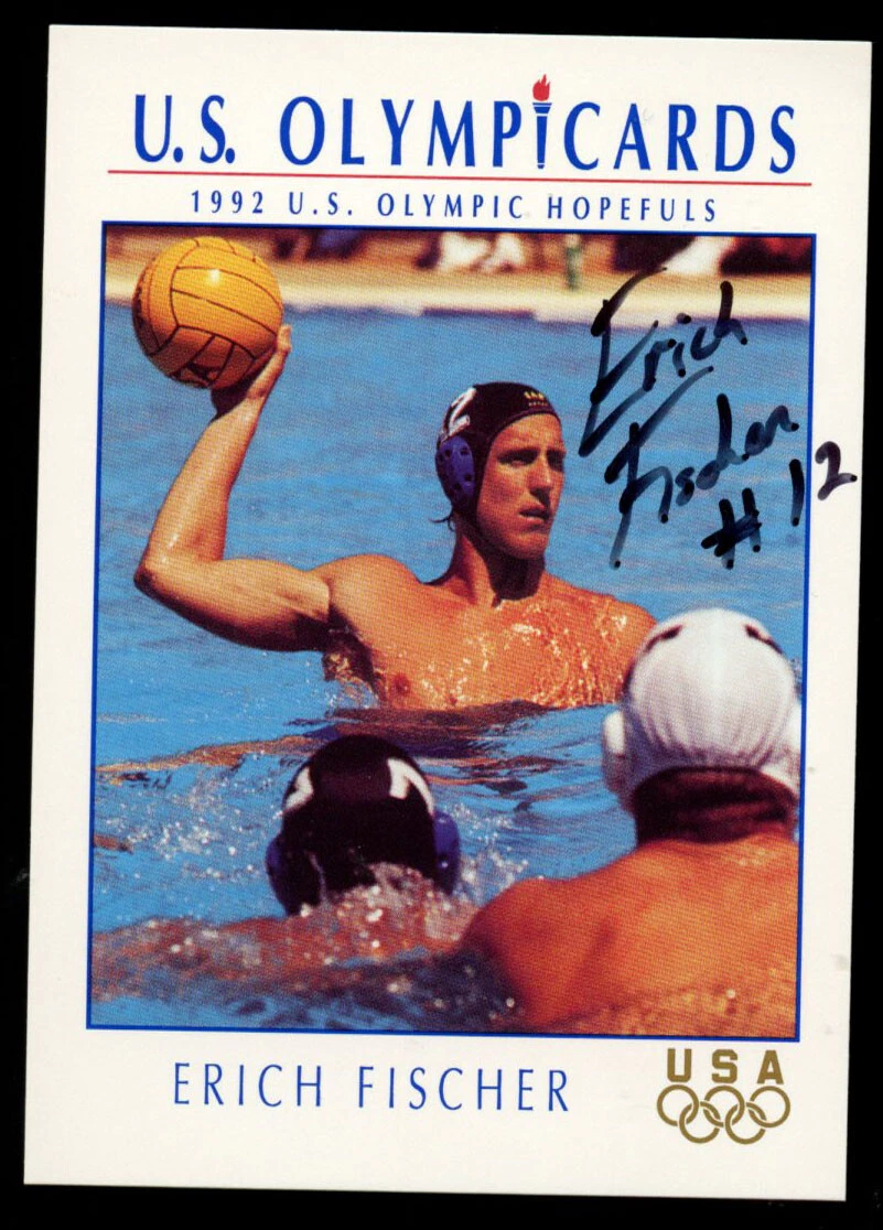 Erich Fischer #98 signed autograph auto 1992 Impel U.S. Olympic Hopefuls Card