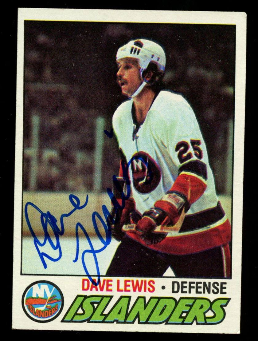 Dave Lewis #116 signed autograph auto 1977-78 Topps Hockey Trading Card