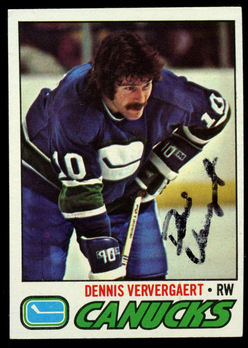 Dennis Ververgaert #56 signed autograph auto 1977-78 Topps Hockey Trading Card