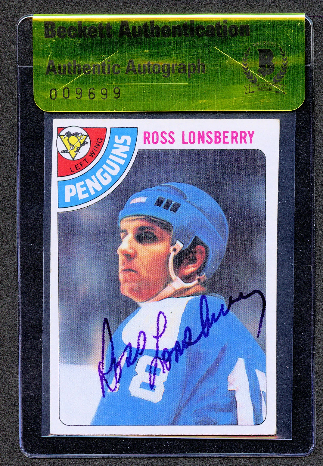 Ross Lonsberry (d2014) #186 signed autograph auto 1978-79 Topps Hockey Card BAS