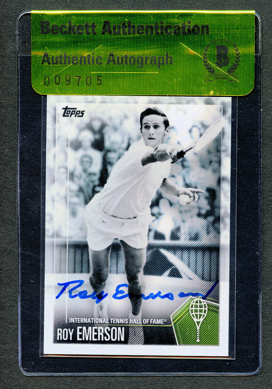 Roy Emerson #36 signed autograph auto 2019 Topps Tennis Hall of Fame Card BAS