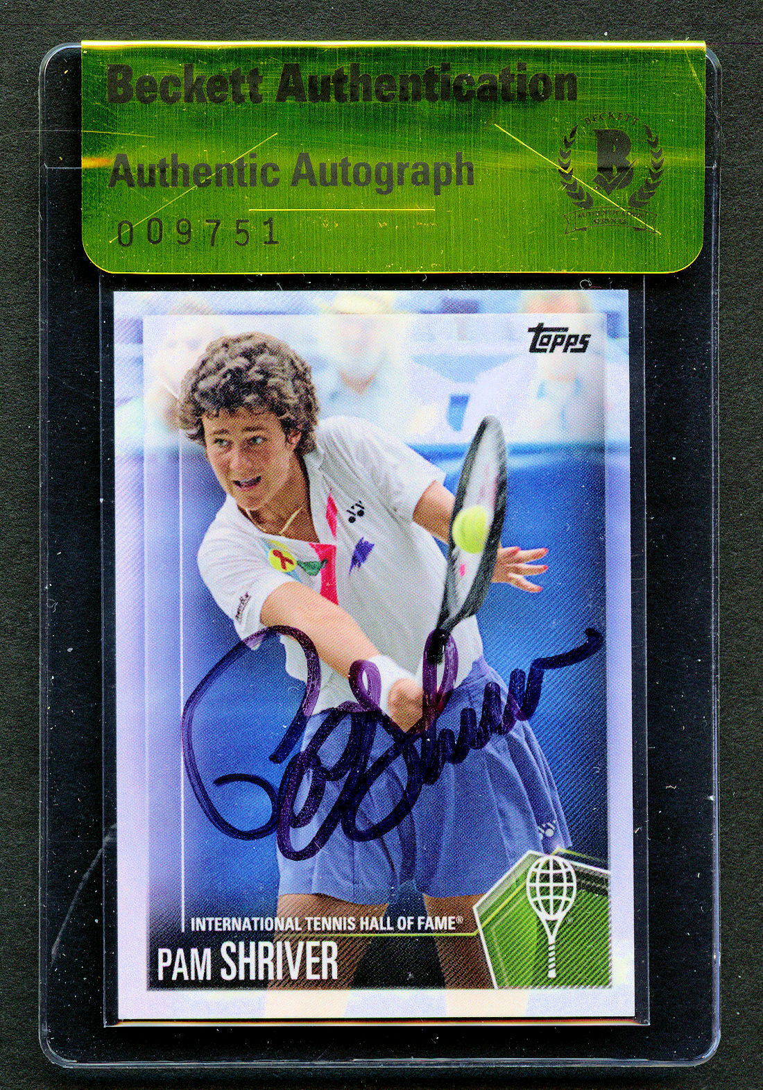 Pam Shriver #21 signed autograph auto 2019 Topps Tennis Hall of Fame Card BAS