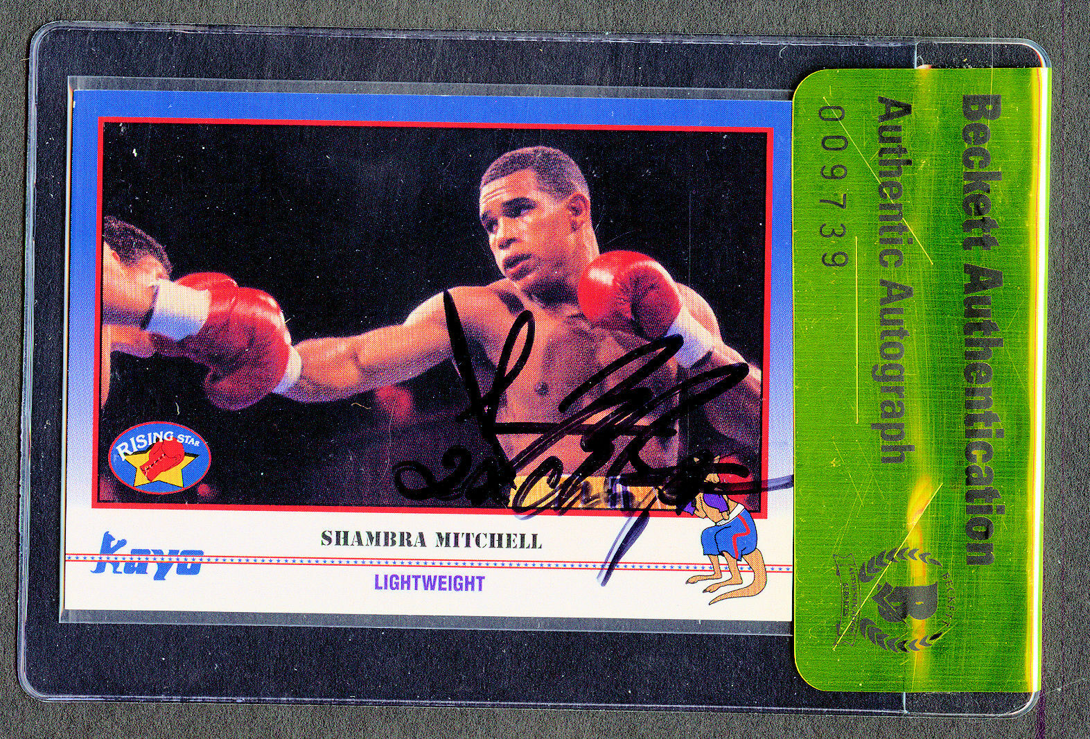 Shambra Mitchell signed autograph 1991 Kayo Boxing Beckett Authentication BAS
