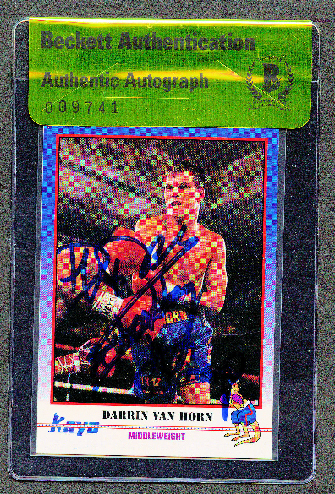 Darrin Van Horn 203 signed autograph 1991 Kayo Boxing Beckett BAS Authentication