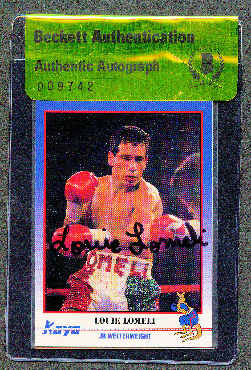 Louie Lomeli #32 signed autograph 1991 Kayo Boxing Beckett Authentication BAS