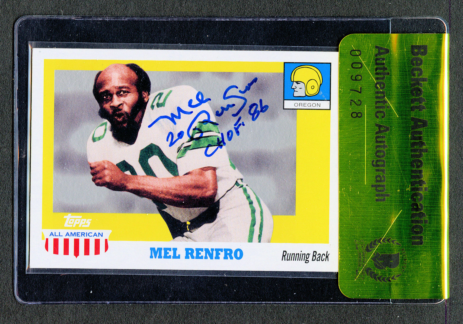 Mel Renfro #27 signed autograph auto 2005 Topps All American Oregon Card BAS