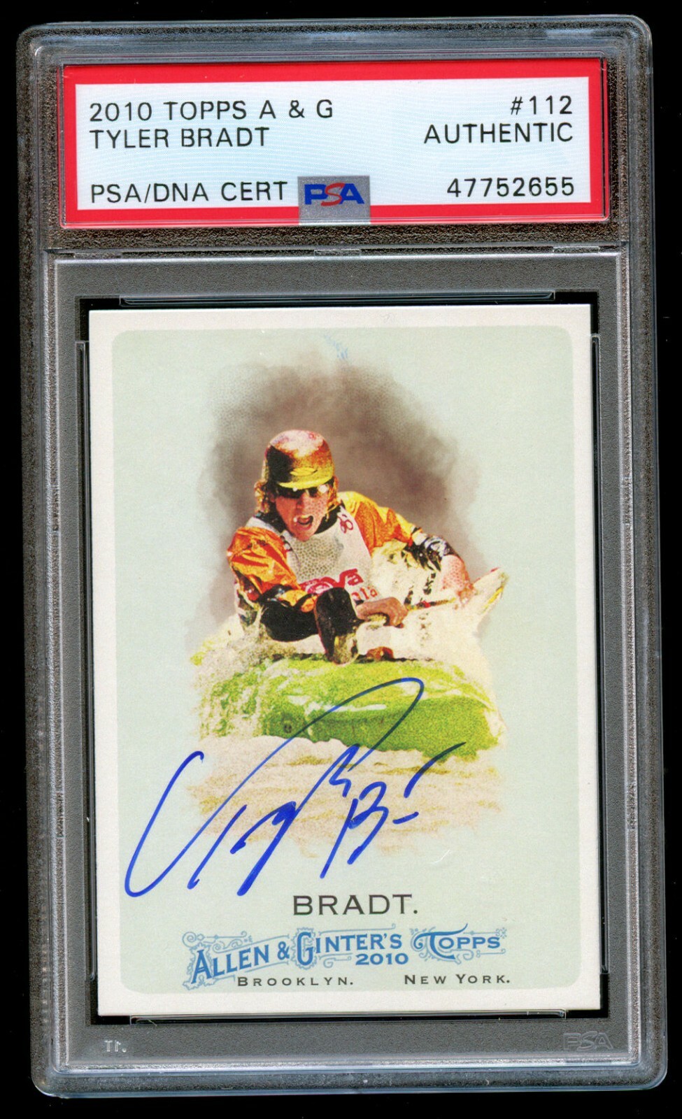 Tyler Bradt #112 signed autograph auto 2010 Topps Allen & Ginter Card PSA Slab