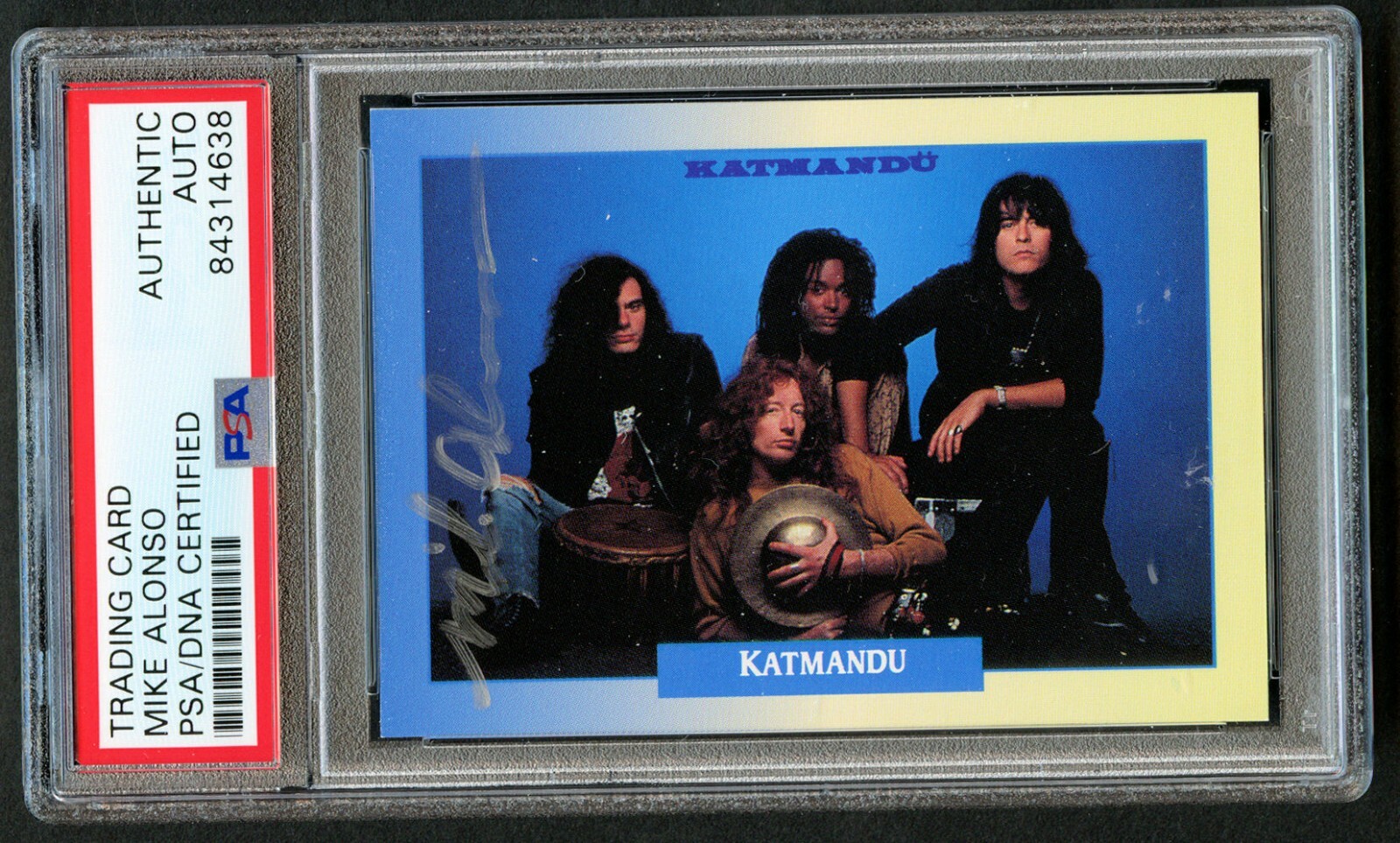 Mike Alonso #143 signed autograph 1991 RockCards Katmandu Card PSA Slabbed