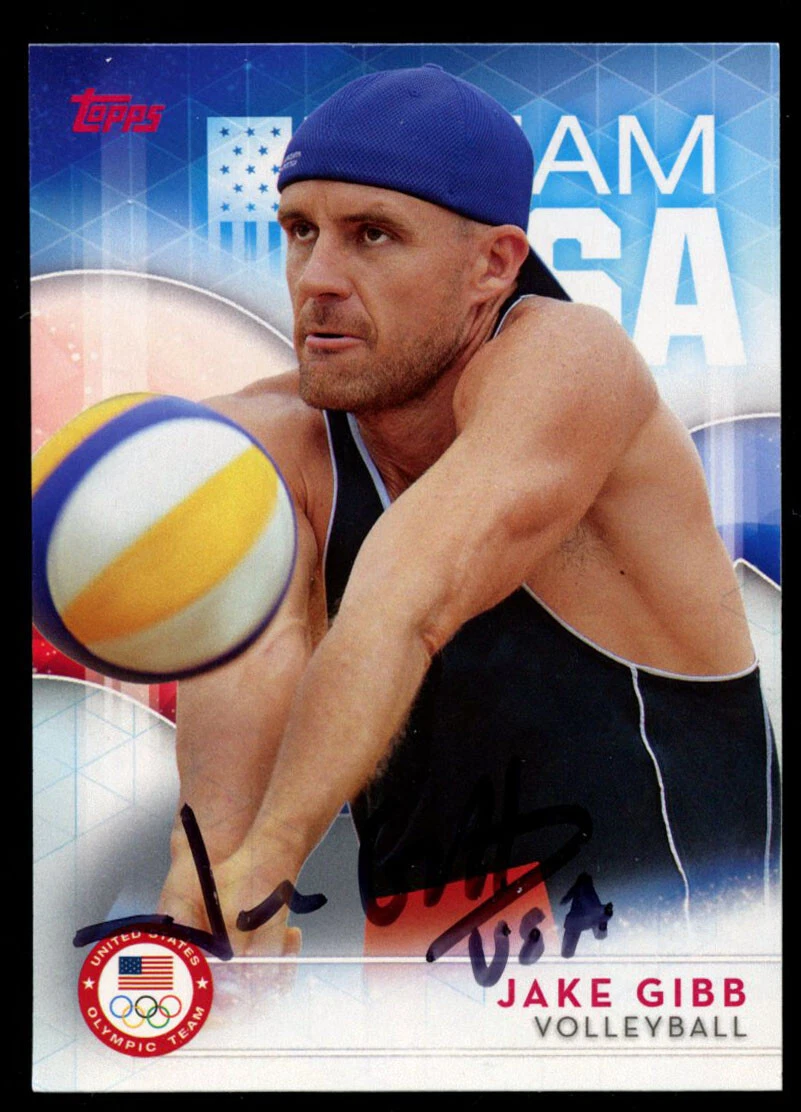 Jake Gibb #60 signed autograph auto 2016 Topps USA Olympic Team Card