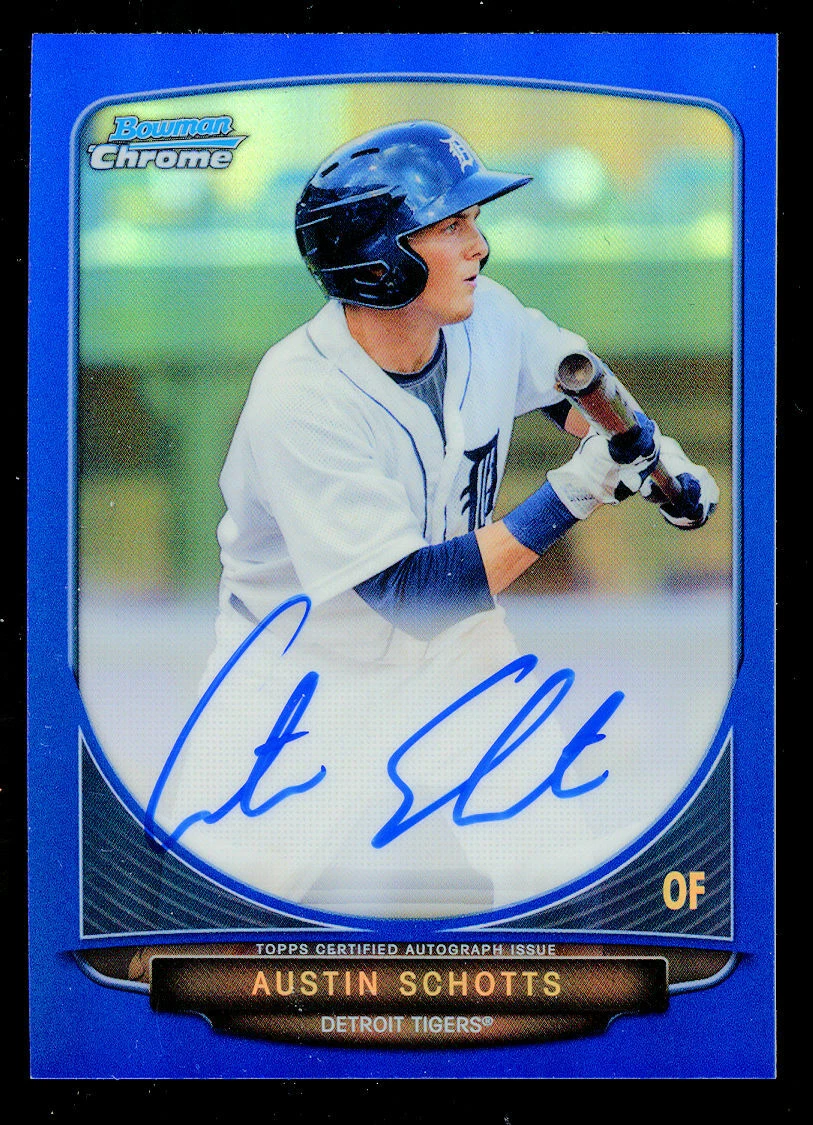 Austin Schotts #BCA-AS Tigers Refractor auto 2013 Bowman Draft Chrome 100/150