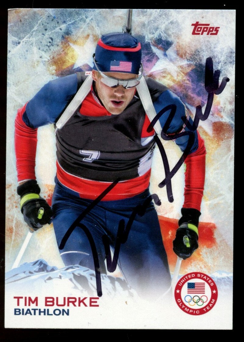 Tim Burke #12 signed autograph auto 2014 Topps U.S. Winter Olympic Card