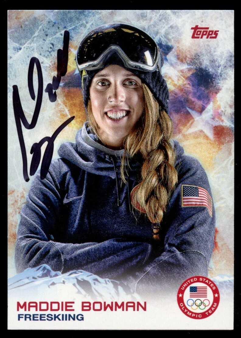Maddie Bowman #9 signed autograph auto 2014 Topps U.S. Winter Olympic Card
