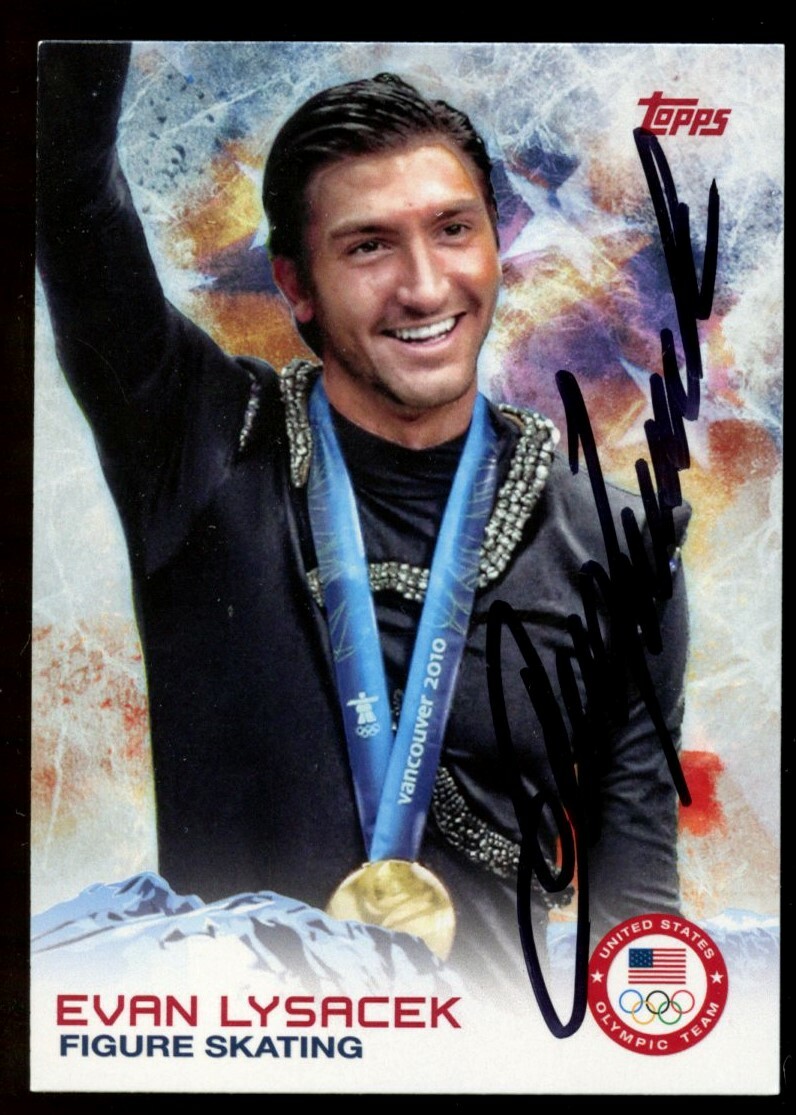Evan Lysacek #57 signed autograph auto 2014 Topps U.S. Winter Olympic Card