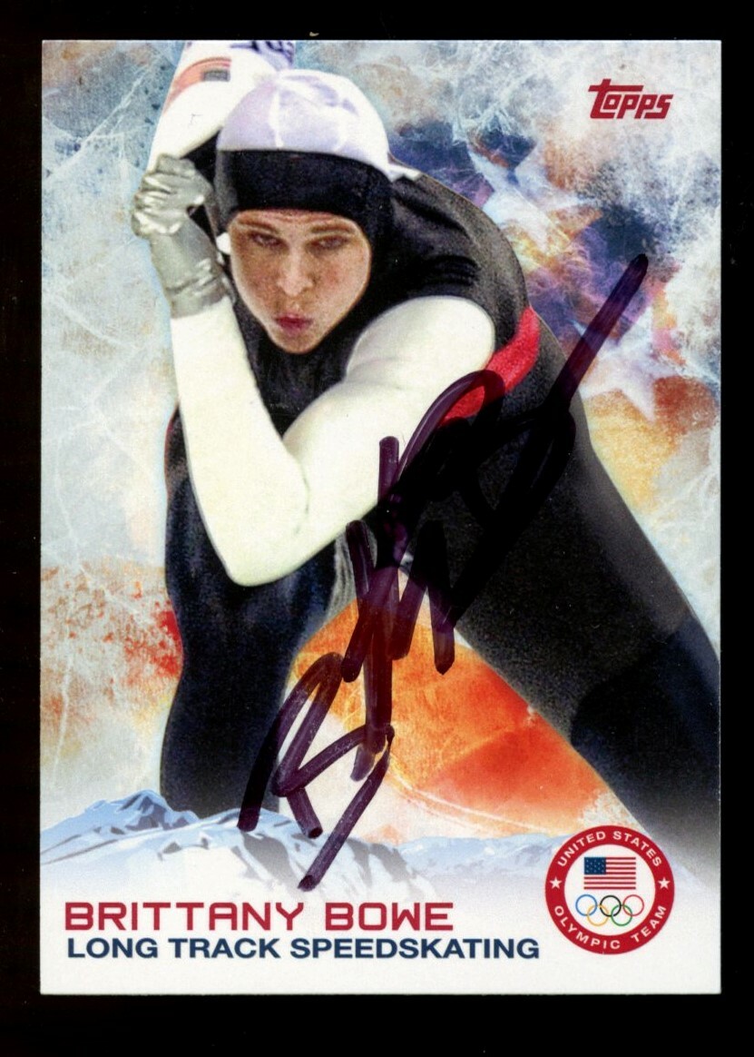 Brittany Bowe #8 signed autograph auto 2014 Topps U.S. Winter Olympic Card