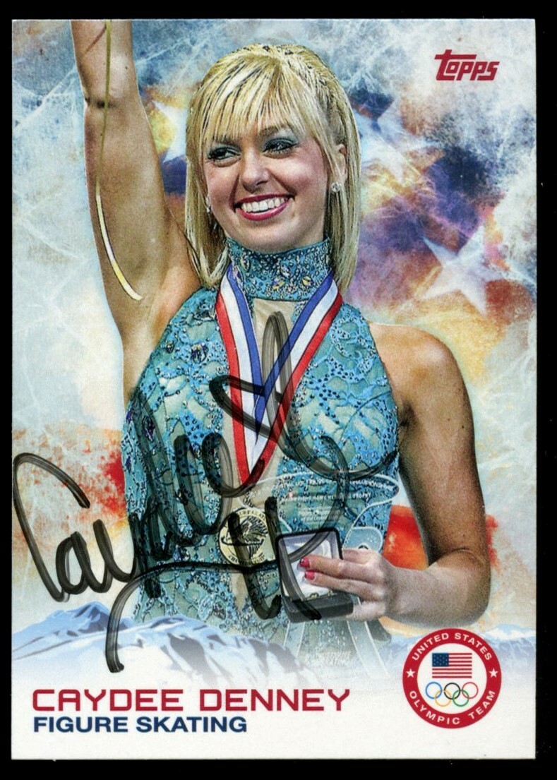 Caydee Denney #25 signed autograph auto 2014 Topps U.S. Winter Olympic Card