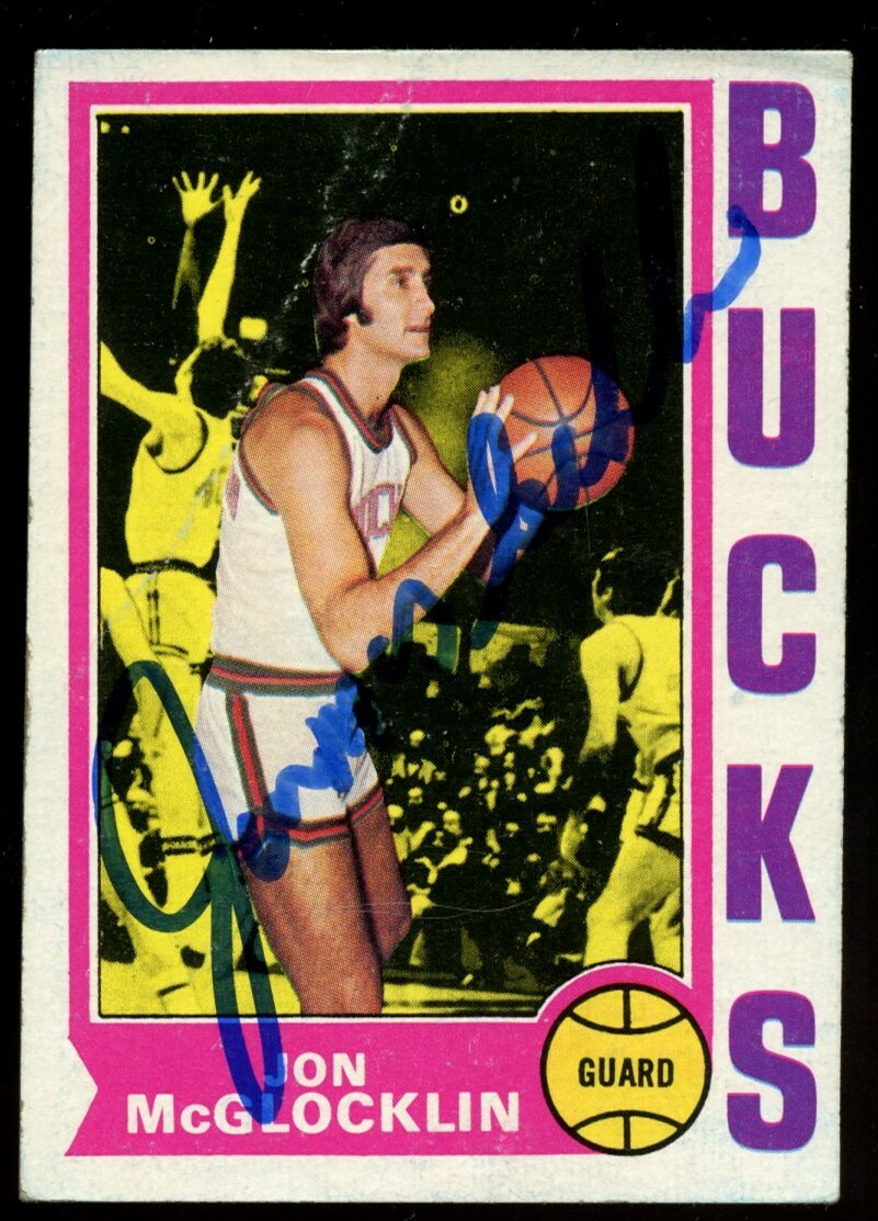 Jon McGlocklin #37 signed autograph auto 1974-75 Topps Basketball Trading Card