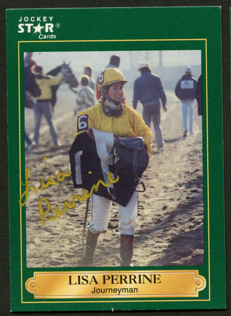 Lisa Perrine #157 signed autograph auto 1991 Horse Jockey Star Trading Card