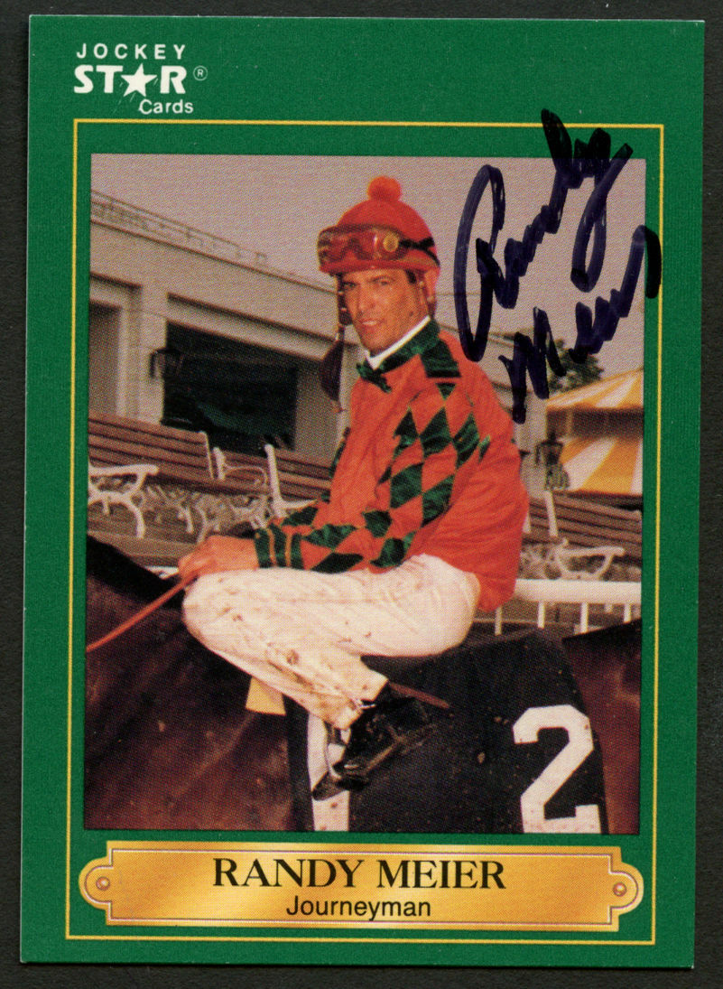 Randy Meier #141 signed autograph auto 1991 Horse Jockey Star Trading Card