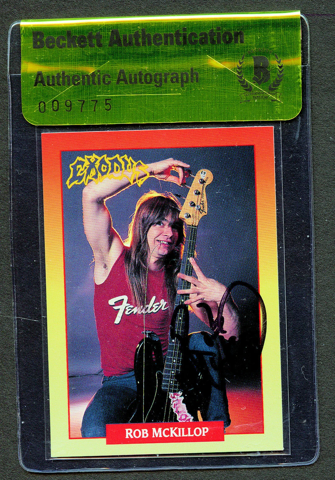 Rob McKillop #124 signed autograph auto 1991 Rock Cards EXODUS Beckett Certified