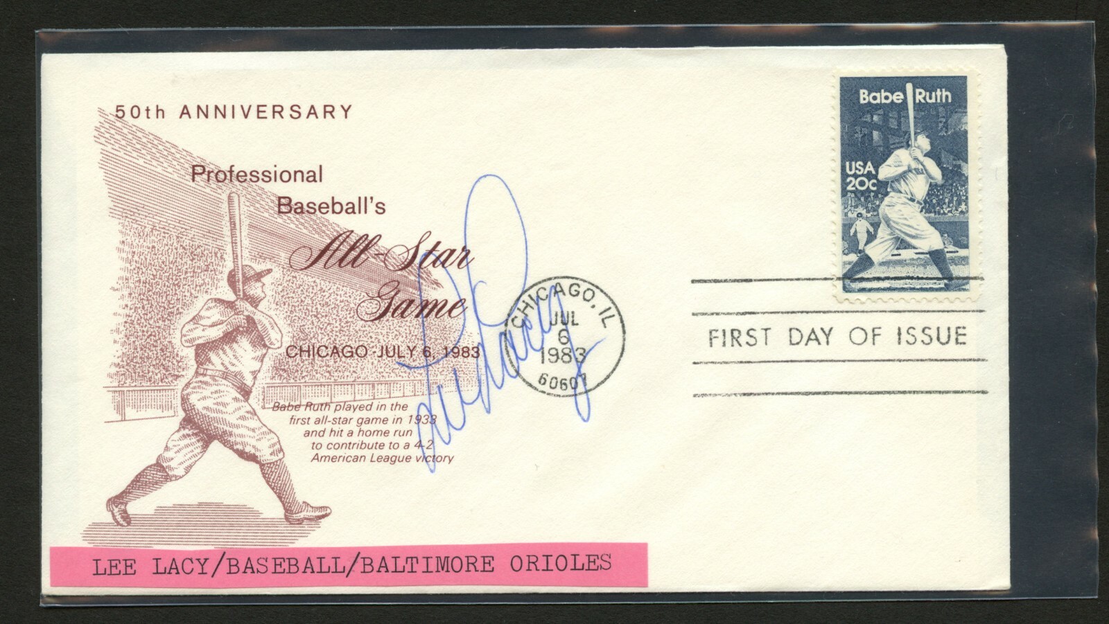 Lee Lacy signed autograph auto FDC cover American baseball outfielder PC167