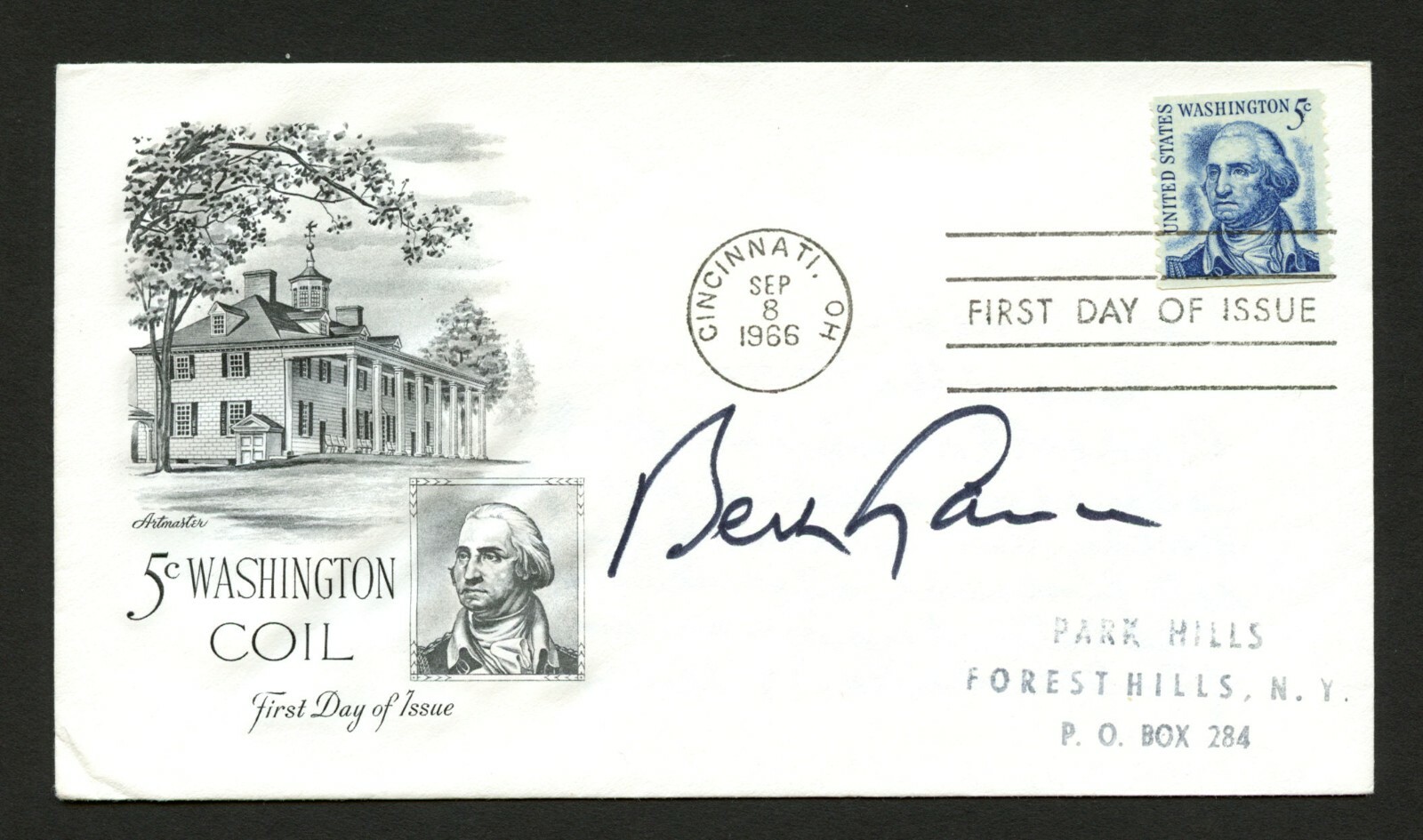 Bert Lance d.2013 signed autograph FDC Budget Director under Jimmy Carter PC184