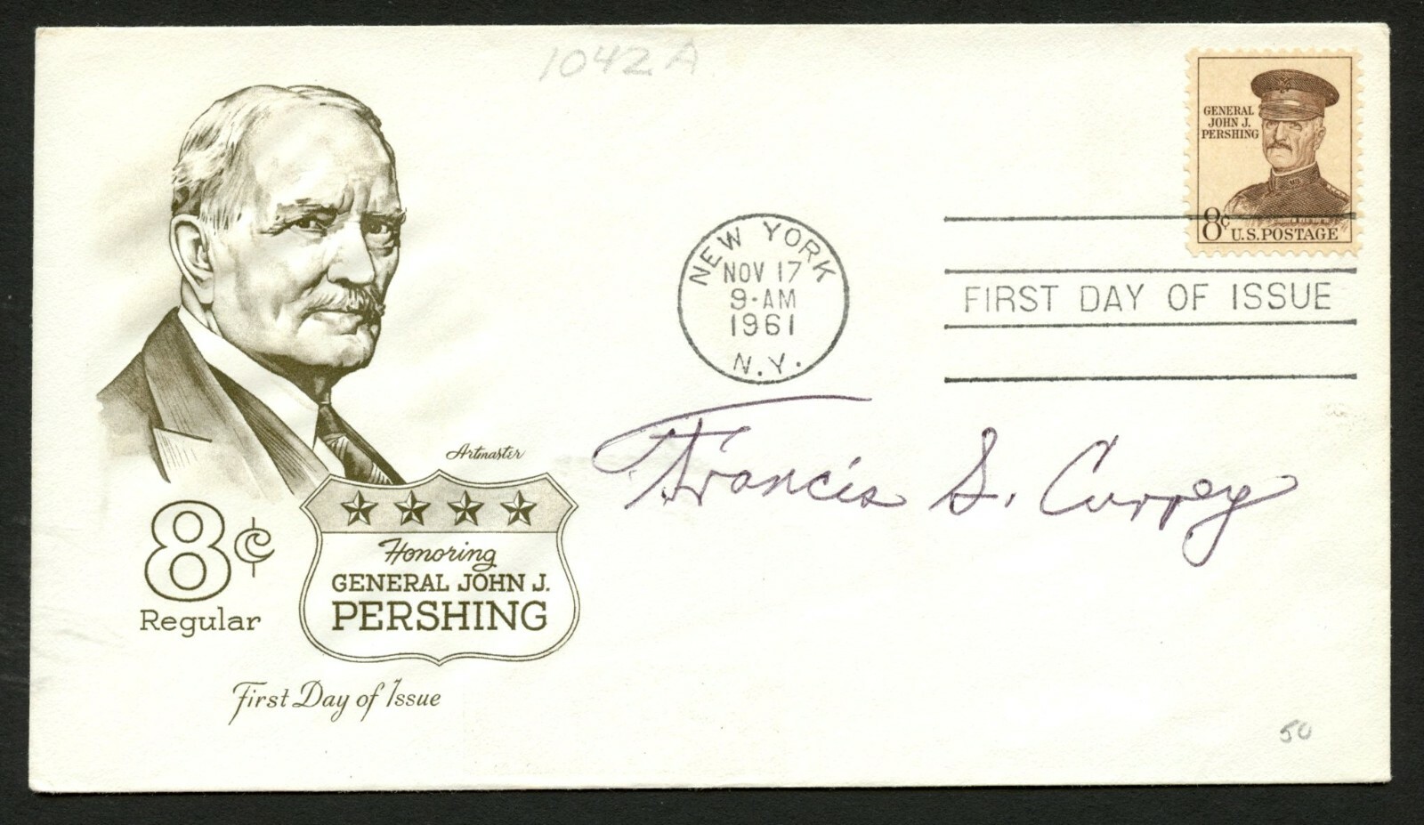 Francis Currey d.2019 signed autograph FDC cover MOH Battle of the Bulge PC099
