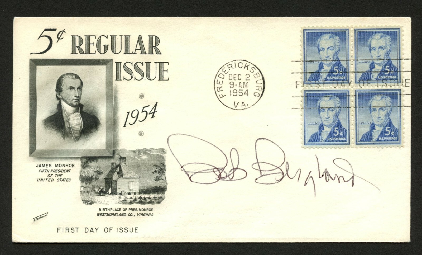 Robert Bergland d2018 signed autograph FDC cover Secretary of Agriculture PC071