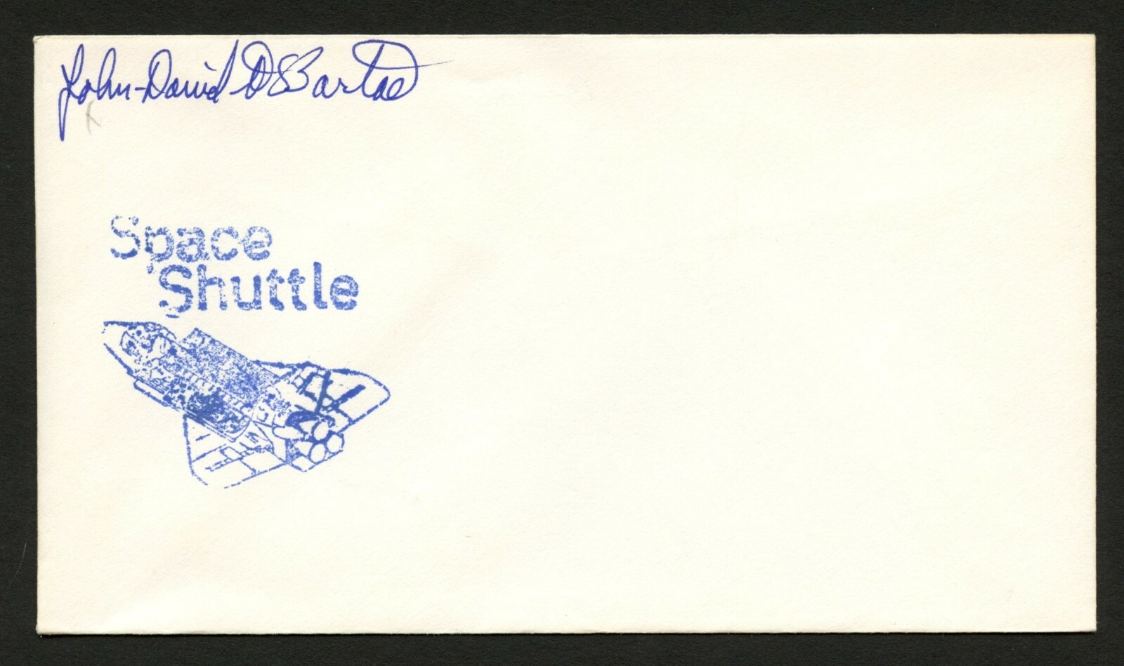 John-David F. Bartoe signed autograph postal cover American Astrophysicist PC057