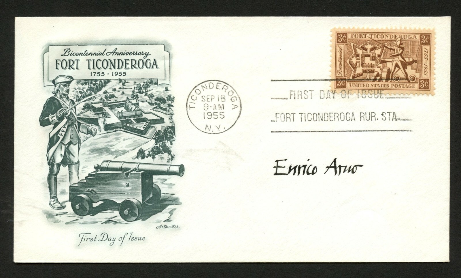 Enrico Arno d.1981 signed autograph FDC cover Book Illustrator & Designer PC015