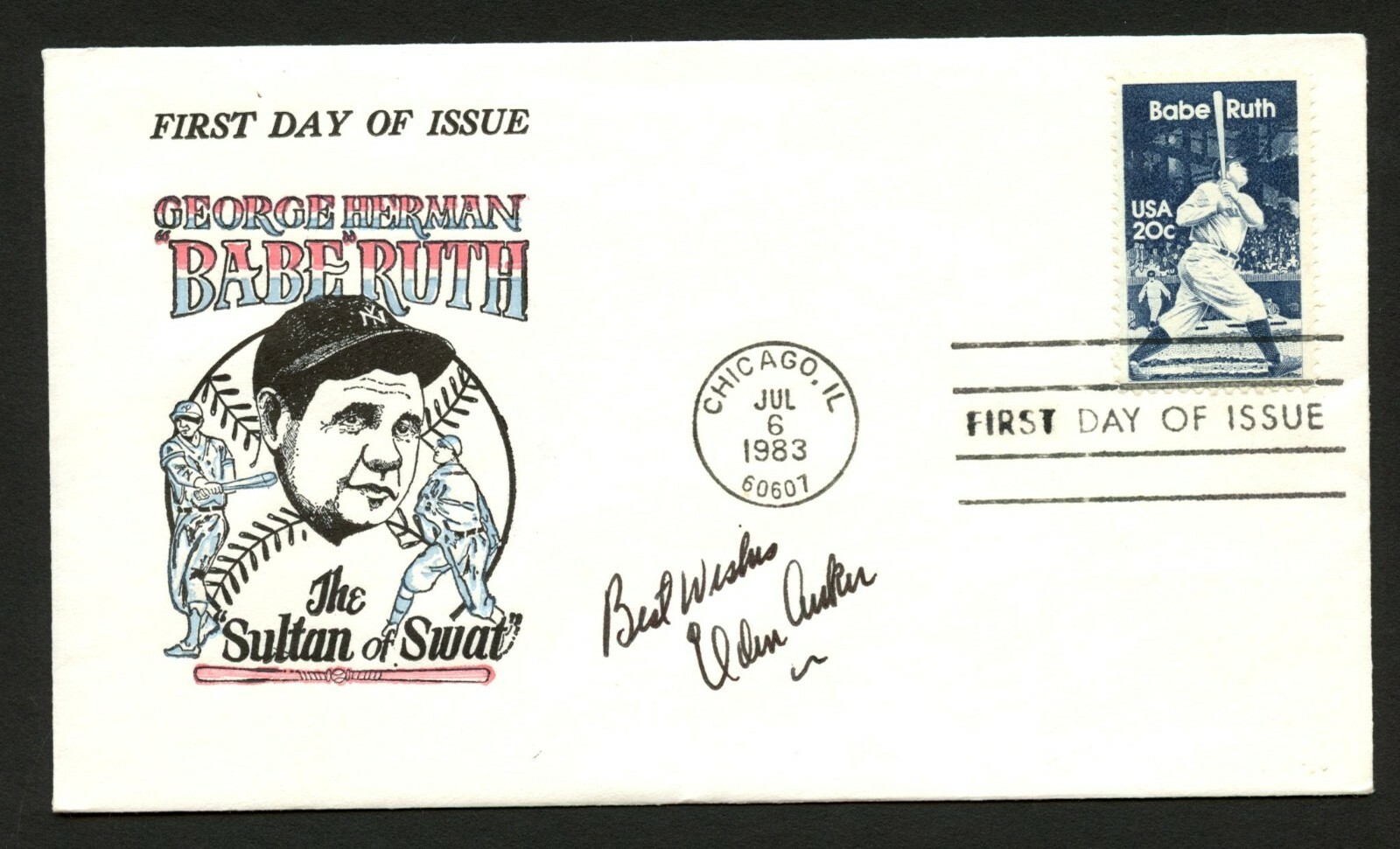 Eldon Auker d.2006 signed autograph auto FDC cover Pitcher Detroit Tigers PC018