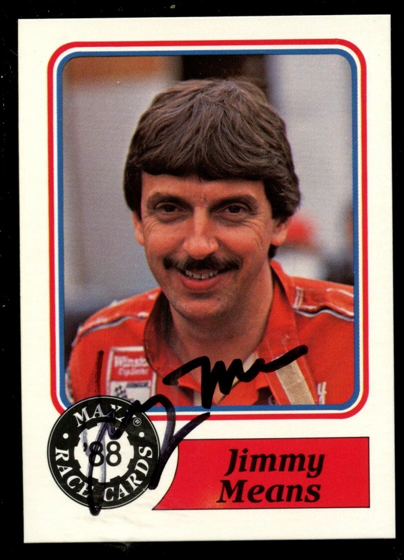 Jimmy Means #42 signed autograph auto 1988 Maxx NASCAR Racing Trading Card