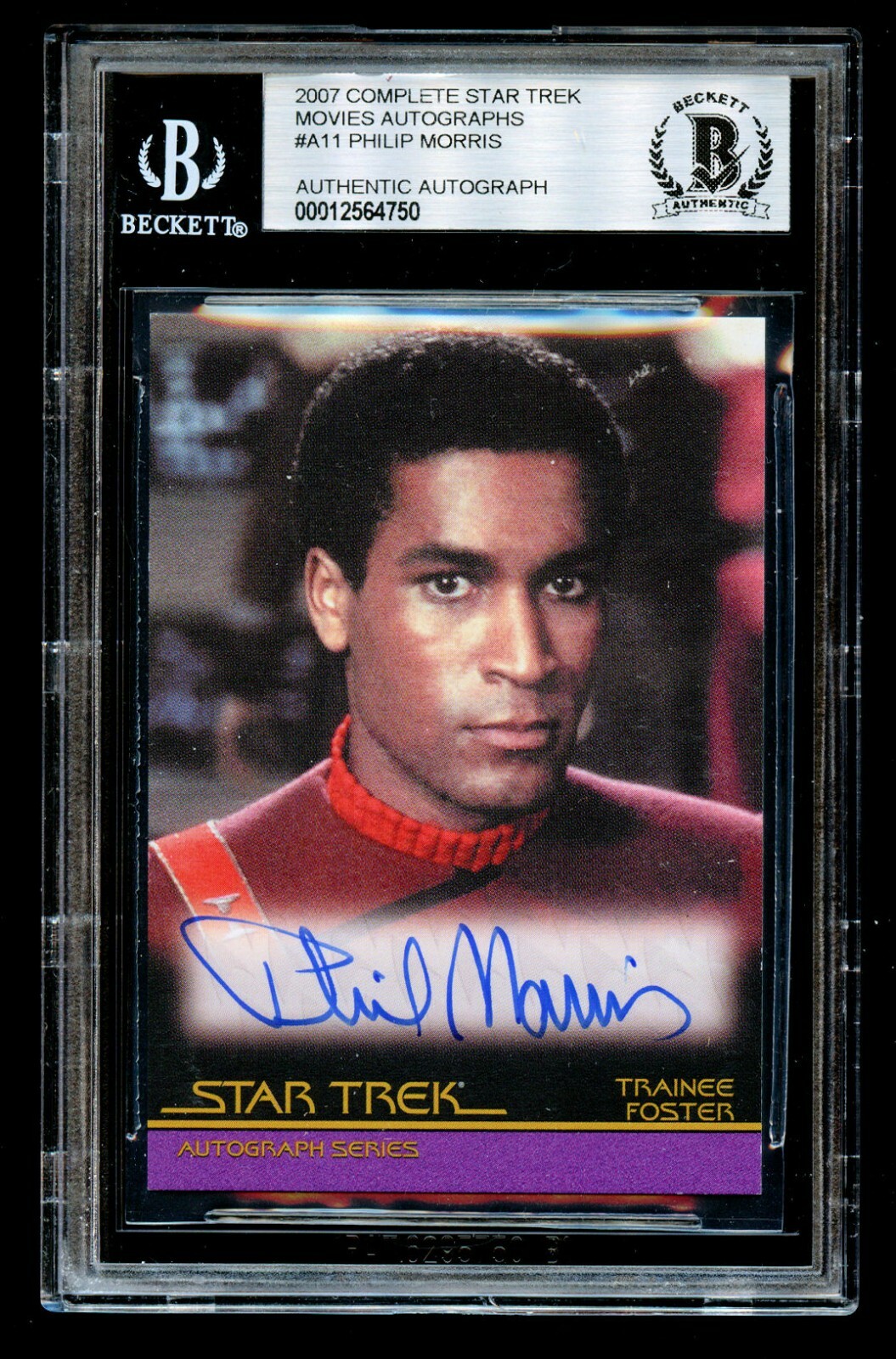 Philip Morris #A11 auto 2007 Complete Star Trek Movies Autographs Card BAS