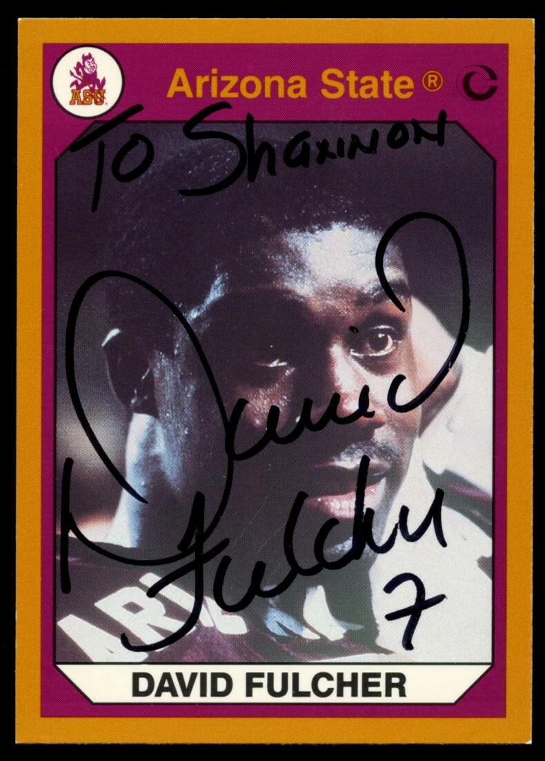 David Fulcher #36 signed autograph 1990 Arizona State Collegiate Collection Card