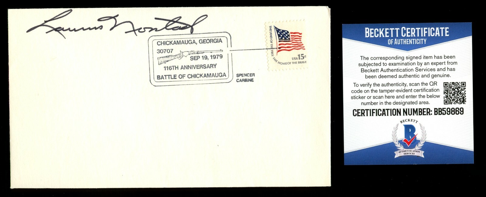 Lauris Norstad signed autograph Cover Army & Air Force General Beckett Cert BAS