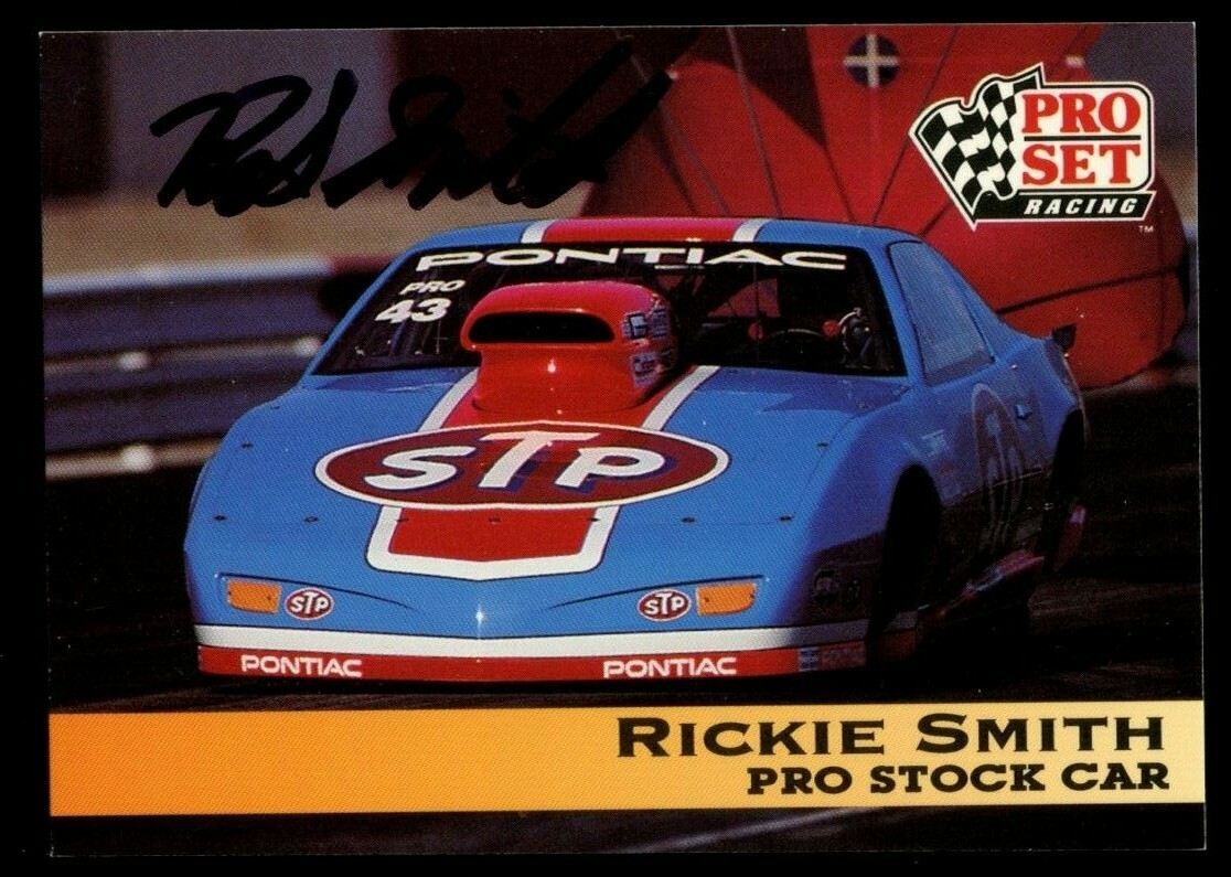 Rickie Smith #139 signed autograph auto 1992 Pro Set NHRA Trading Card