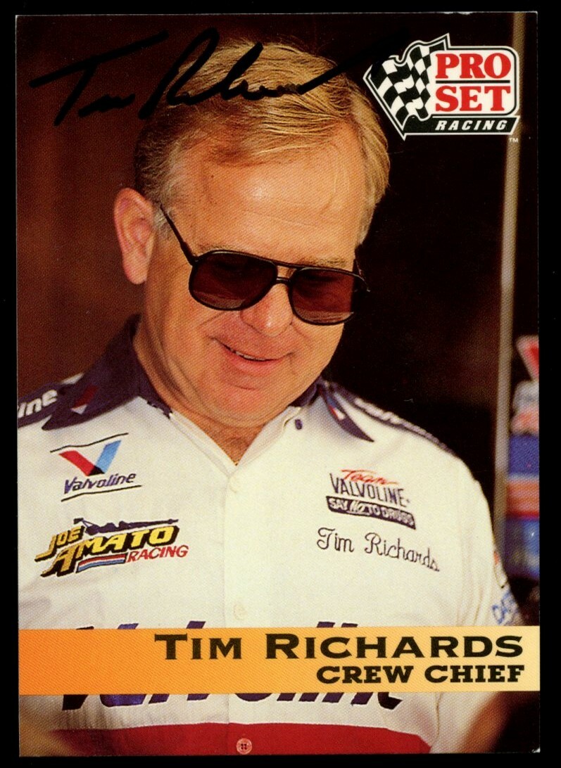 Tim Richards  #154 signed autograph auto 1992 Pro Set NHRA Trading Card