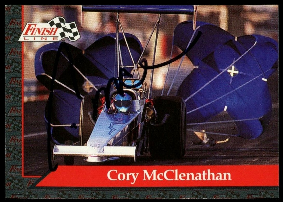 Cory McClenathan #30 signed autograph auto 1993 Finish Line NHRA Trading Card