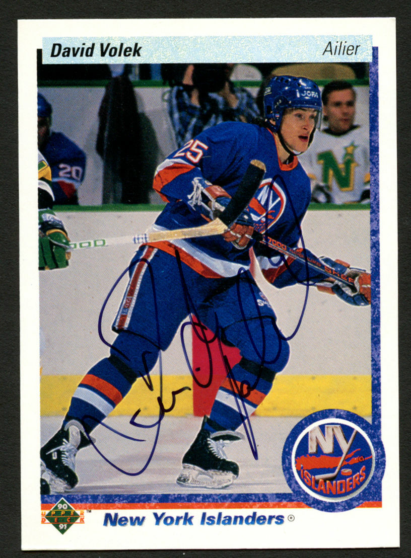 David Volek #1 signed autograph auto 1990-91 Upper Deck Hockey Trading Card